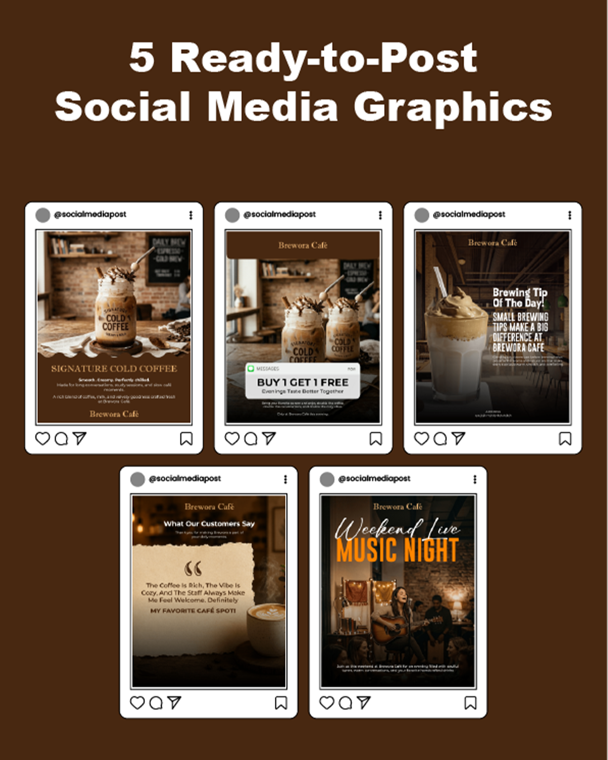 5 READY-TO-POST SOCIAL MEDIA GRAPHICS - Image 2