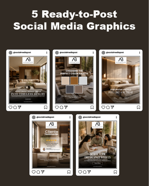 5 READY-TO-POST SOCIAL MEDIA GRAPHICS